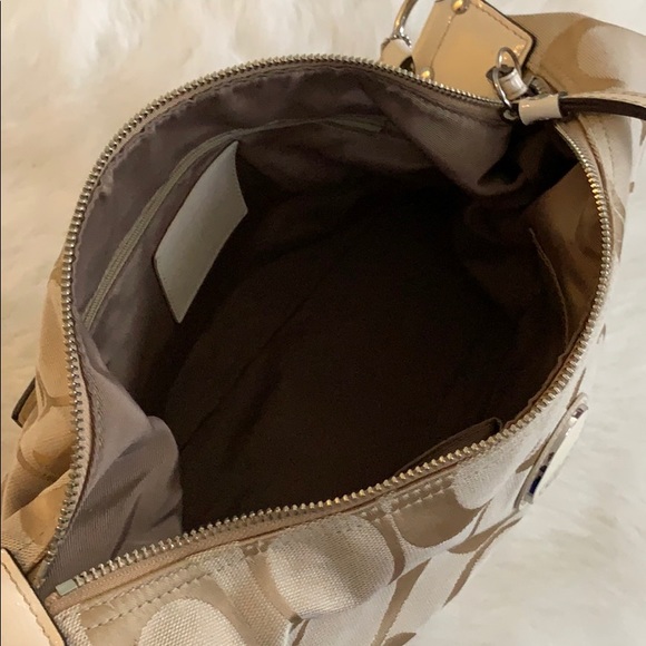 Coach | signature stripe monogram hobo bag - Picture 8 of 16